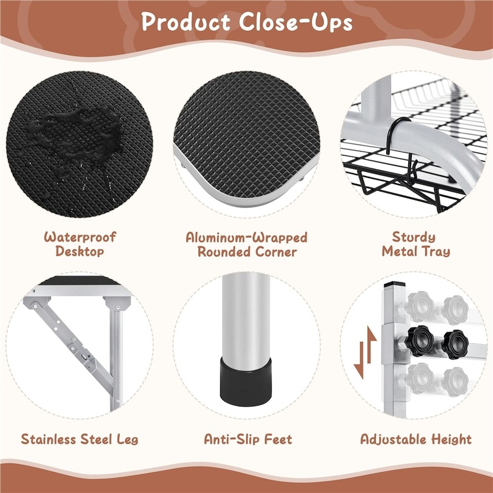 image 1 of Yaheetech 91 cm wide Pet Grooming Table with Loop Noose Black