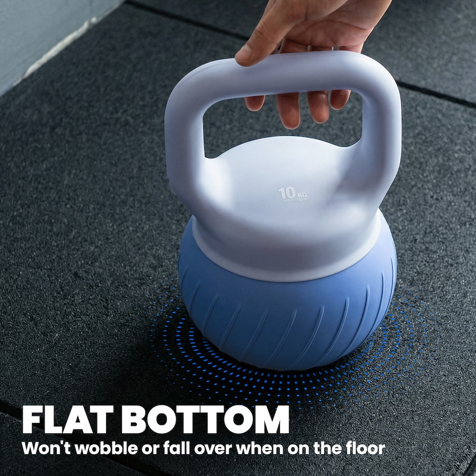 image 1 of SPORTNOW Soft Kettlebell, 10kg Kettle Bell with Anti-Slip Grip for Home Gym | Blue | Blue | 10