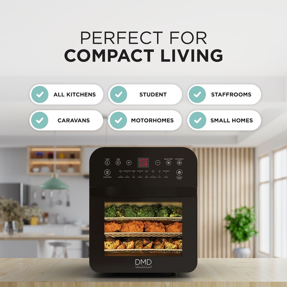 image 1 of DMD 12L Digital Air Fryer Oven with Rapid Air Circulation, 60 Minute Timer