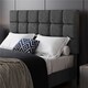 image 2 of Yaheetech 150 cm W × 200 cm L Upholstered Bed Frame Dark Grey