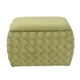 image 3 of Plumeo Velvet Storage Ottoman - Green