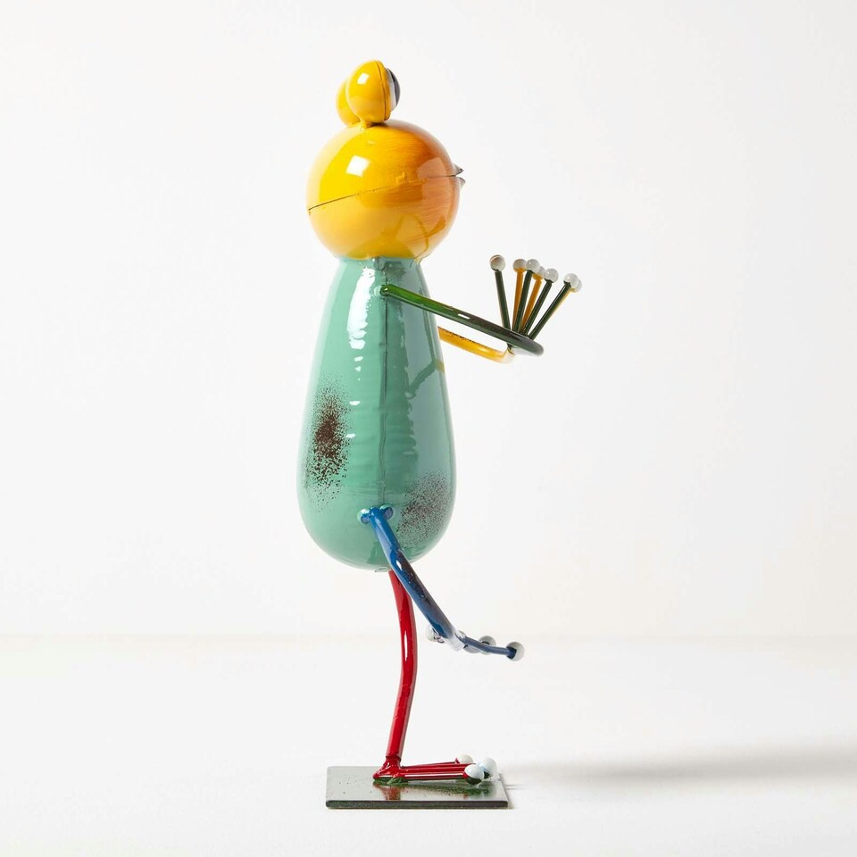 image 1 of Homescapes Metal ‘Half Tree’ Yoga Frog - 29 cm Tall