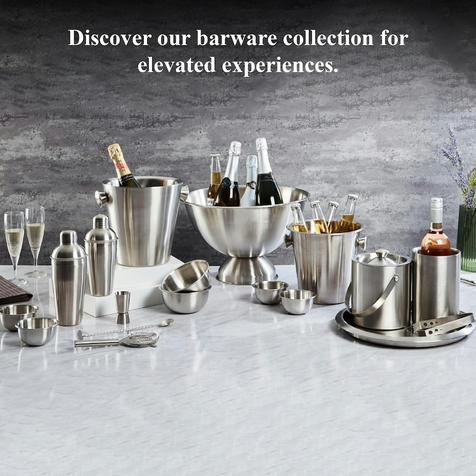 image 1 of Buckingham Stainless Steel Professional 3 pc Cocktail Shaker Set , Matt Finish