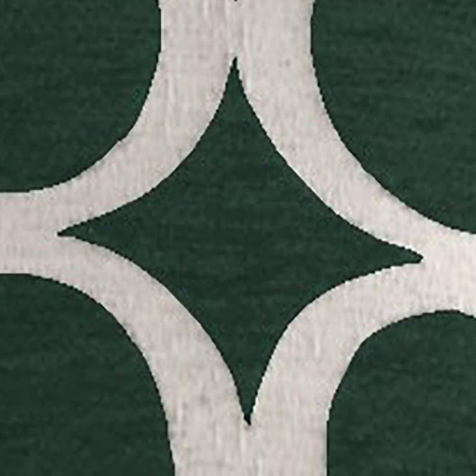 image 1 of Geometric O Chenille 45cm x 45cm Green Cushion Set of 4 | Green | Cream | 45cm x 45cm x 10cm | 4