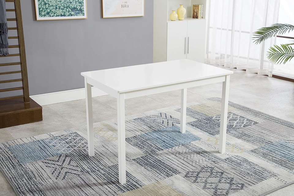 image 1 of Solid Wooden Kitchen Dining Table and 4 Chairs