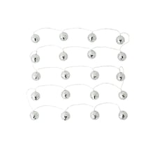 ValueLights String Lights Mirror Silver String Light and Integrated LED 1W Warm White 1000K Bulb