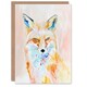 image 1 of Fox Portrait Modern Watercolour Light Colourful Him Her Birthday Card