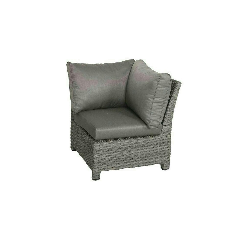 image 1 of Paris 7 Pc Modular Corner Dining Set - Synthetic Rattan - H68 x W120 x L120 cm - Grey