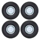 image 1 of 4x 10" Pneumatic Sack Truck Trolley Wheel Replacement Tyre Set