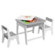 image 1 of COSTWAY 2 in 1 Children Activity Table and Chair Set Grey