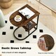 image 4 of COSTWAY C-shaped End Table Modern Sofa Side Table Brown