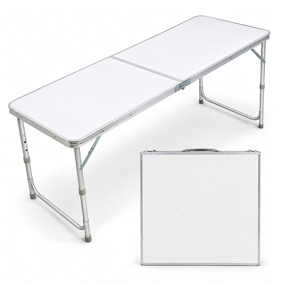 image 1 of 4ft Folding Outdoor Camping Kitchen Worktop Table Portable Food Prep Stand