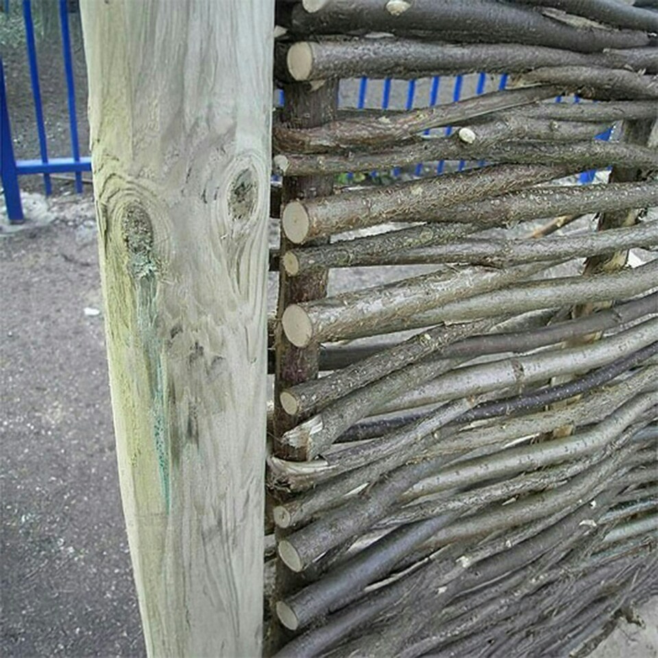 image 1 of Wooden Fence Post for Hazel and Willow Hurdle Fence Panels 1.67m