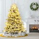 image 4 of COSTWAY 4.5FT Pre-Lit Artificial Christmas Snow-flocked Xmas Tree Green | One Size