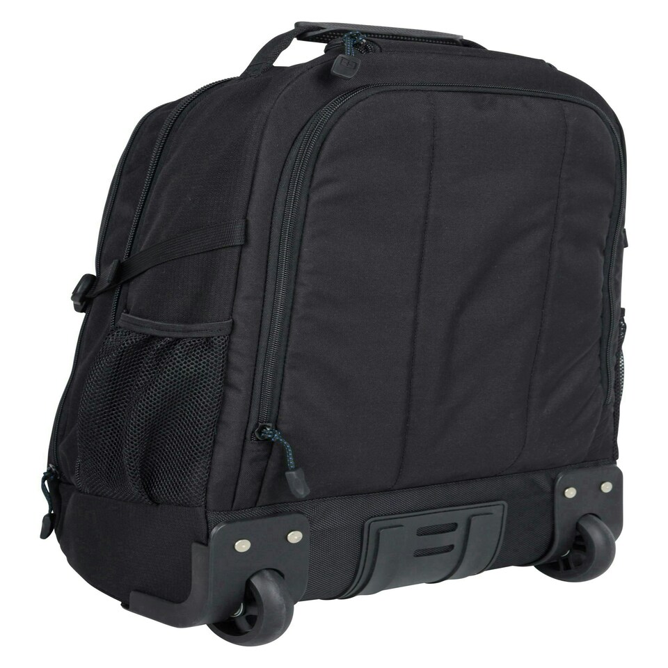 image 1 of Mountain Warehouse 35L Wheelie Rucksack Carry On Backpack On Wheels Luggage Case Black
