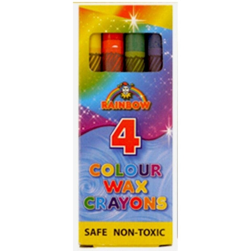 image 1 of Rainbow Waxed Crayon - Multicoloured - One Size
