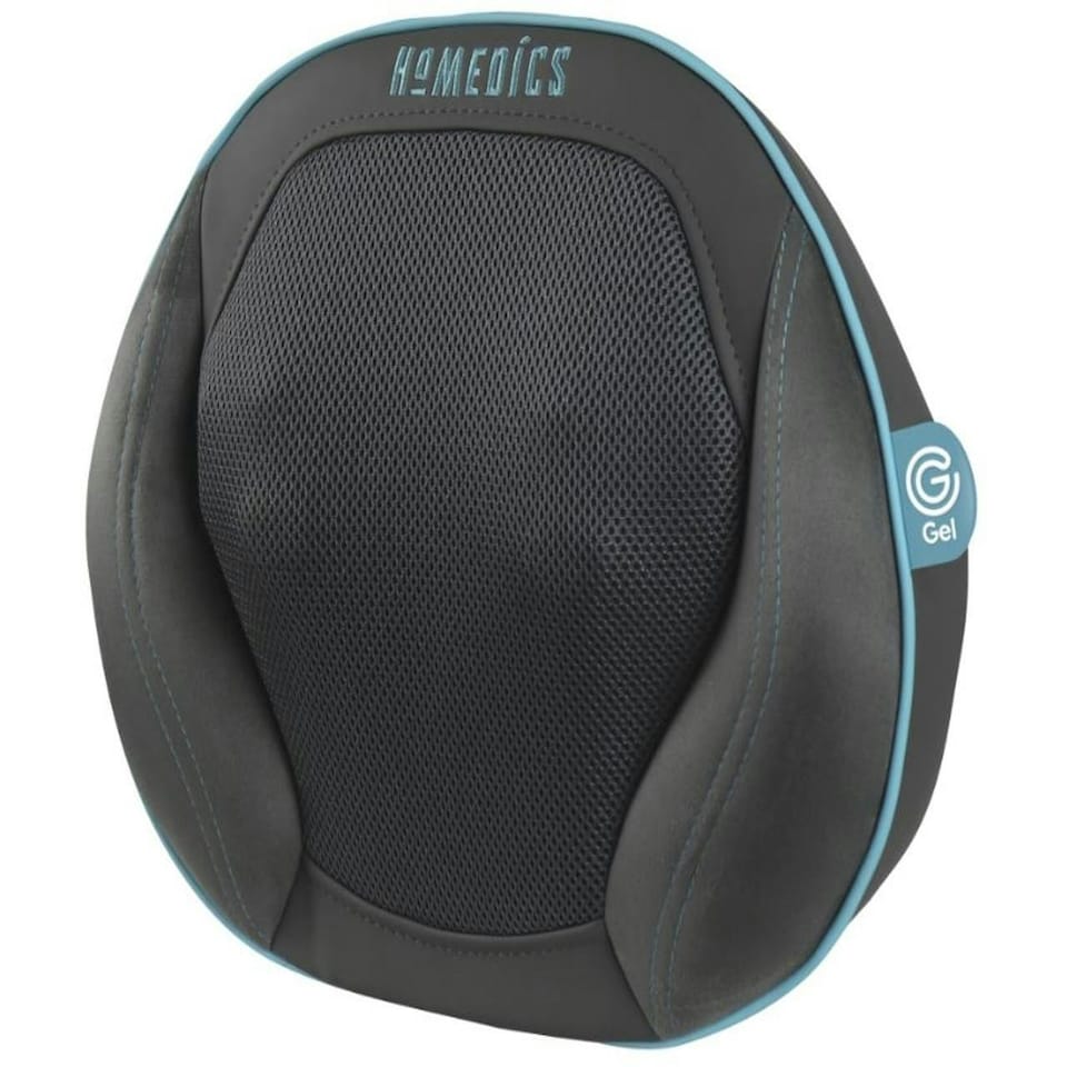 image 1 of Homedics Gel Back Shiatsu Massage Pillow with Heat for Back Neck Black