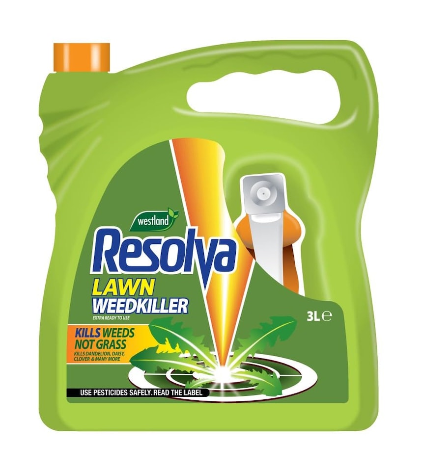 image 1 of Resolva Lawn Weedkiller Extra 3L RTU Ready to Use | Selective | Controls Dandelions, Clover & Plantain | Does Not Harm Grass | 3L RTU