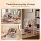 image 7 of ilus Makeup Storage Organiser Acrylic Cosmetics Organizer Beauty Transparent | Silver | Silver