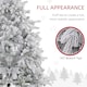 image 6 of HOMCOM 5ft Prelit Snow Flocked Artificial Christmas Tree with Warm White LED Light and 931 Tips, Metal Base, Snowy Realistic Xmas Tree