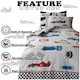 image 5 of VELVETIO Racing Cars Duvet Cover Set Luxury Polycotton Kids Beddings Grey | Single