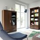 image 3 of Imperial 2 Door 3 Drawer Glazed Display Cabinet in Dark Mahogany Melamine