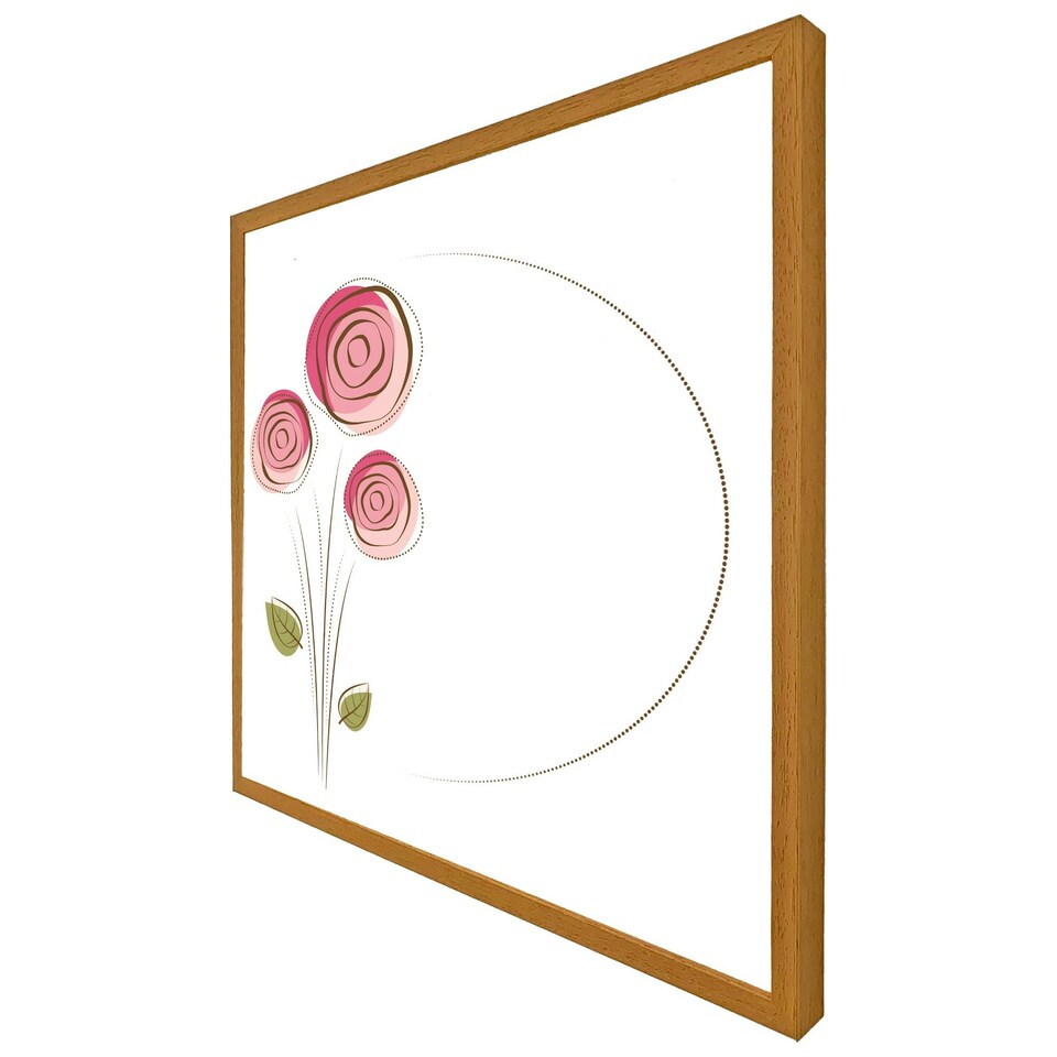 image 1 of Rose drawing (Picture Frame) White | L