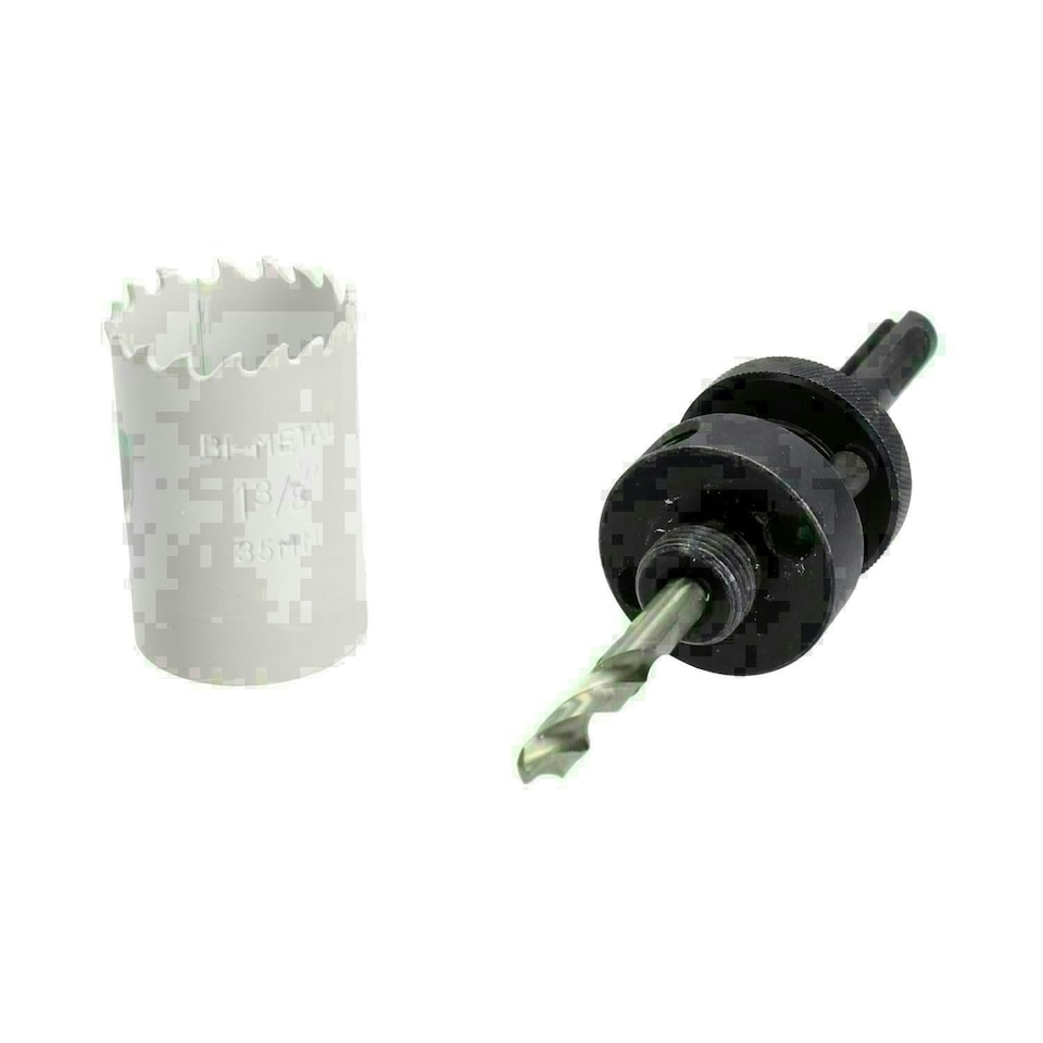 image 1 of Metric 35mm HSS Hole Saw Holesaw Bi-Metal Cutter with SDS Plus Arbor Adaptor