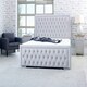 image 1 of Piera Plush Double Bed Frame - Silver