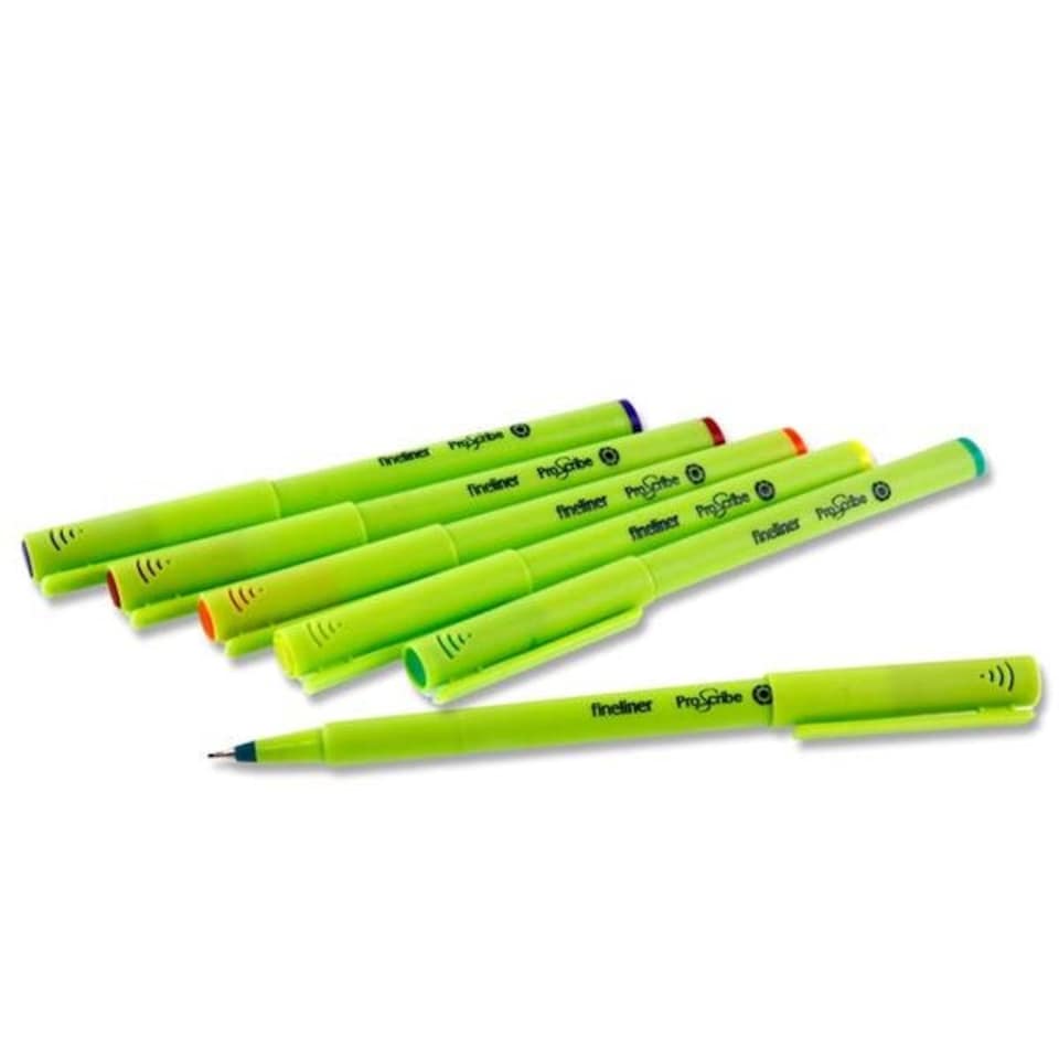 image 1 of Pack of 10 Assorted Colour Roundgrip Fineliner Pens by Pro:Scribe