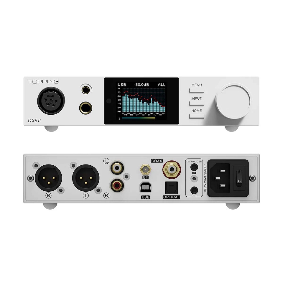 image 1 of Topping DX5 II DAC & Hybrid Headphone Amplifier - White