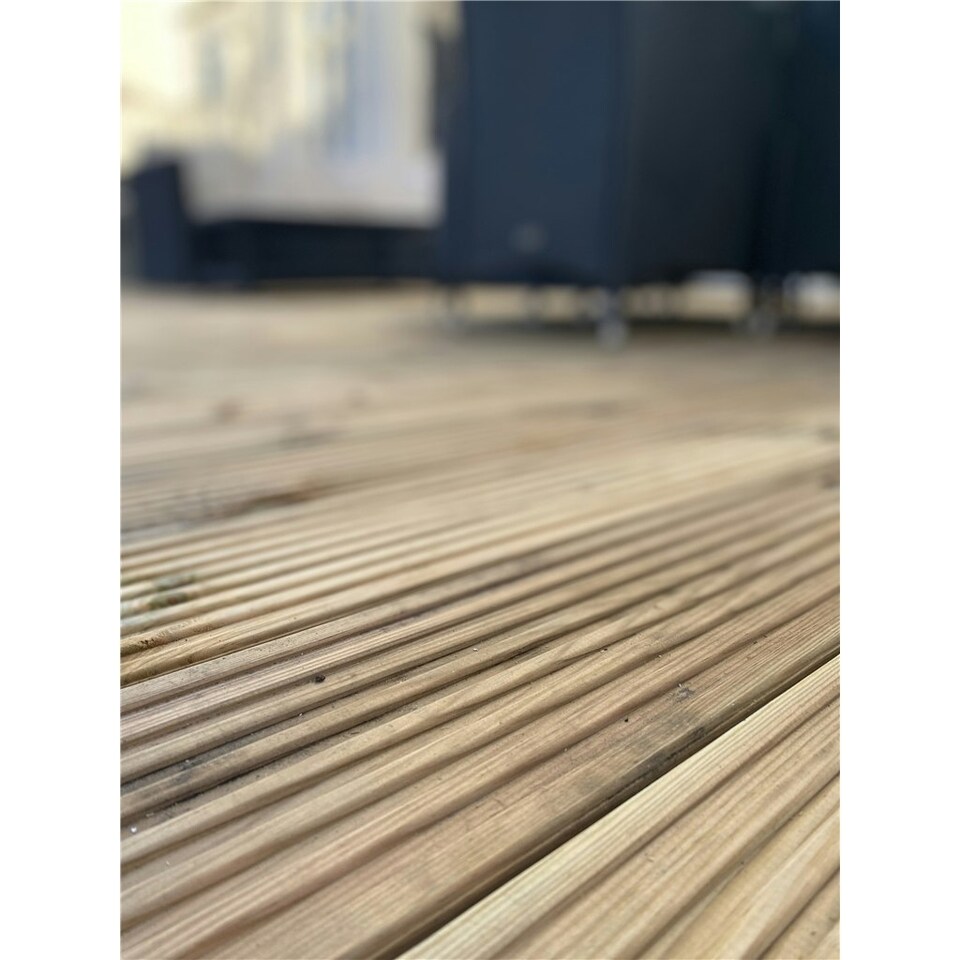 image 1 of INSTALL INCLUDED 3.6m x 3.6m (12ft x 12ft) Deluxe Wooden Decking Timber Kit - 6x2 Joists - 32mm Thick Strong Timber Decking Board