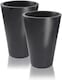 image 4 of Primrose Polystone Calgary Black Tall Indoor Outdoor Garden Planter 89cm