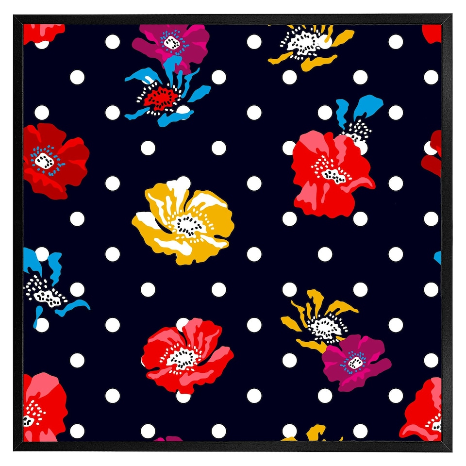 image 1 of Flowers & spots (Picture Frame) Brown | XL