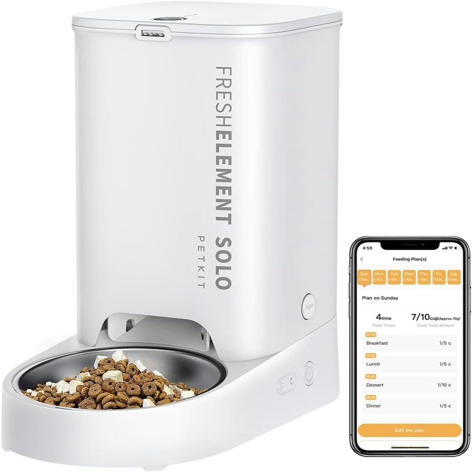 image 1 of PETKIT Fresh Element SOLO Smart Pet Food Feeder - White