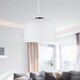 image 2 of Victoria - Black with Frosted Glass Easy Fit Pendant Shade Black | White