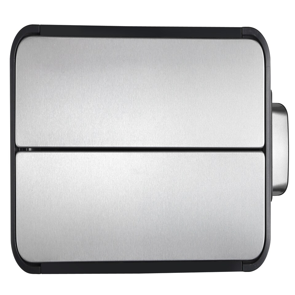 image 1 of Ecofly Recycling Bin 20+20L | Silver | Stainless Steel | 40L