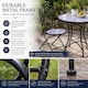 image 4 of Mosaic Bistro Set Three Piece Folding Outdoor Table and Chairs for Balcony Patio and Small Garden Dining
