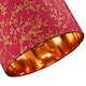 image 5 of Modern Burgundy Cotton Fabric 10" Lamp Shade with Copper Foil Floral Decoration | Purple | Burgundy | 1