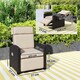 image 7 of Outsunny Rattan Garden Recliner Sun Lounger w/ Flip Table, Dark Brown/Khaki 