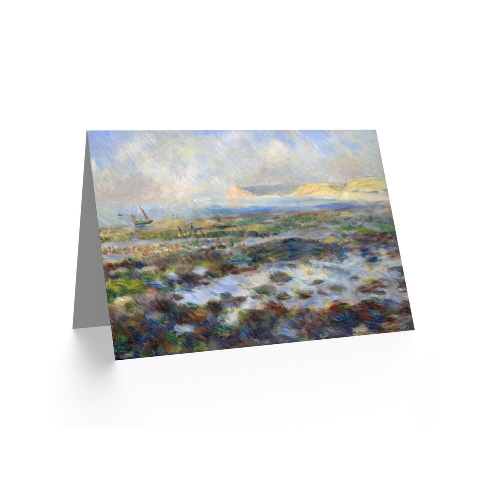 image 1 of Renoir Low Tide Port 1883 Painting Fine Art Art Card