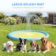 image 3 of PawHut 170cm Splash Pad Sprinkler for Pets Dog Pool Non-slip Outdoor Yellow
