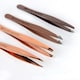 image 4 of Brushworks 4 Piece Combination Tweezer Set - Gold