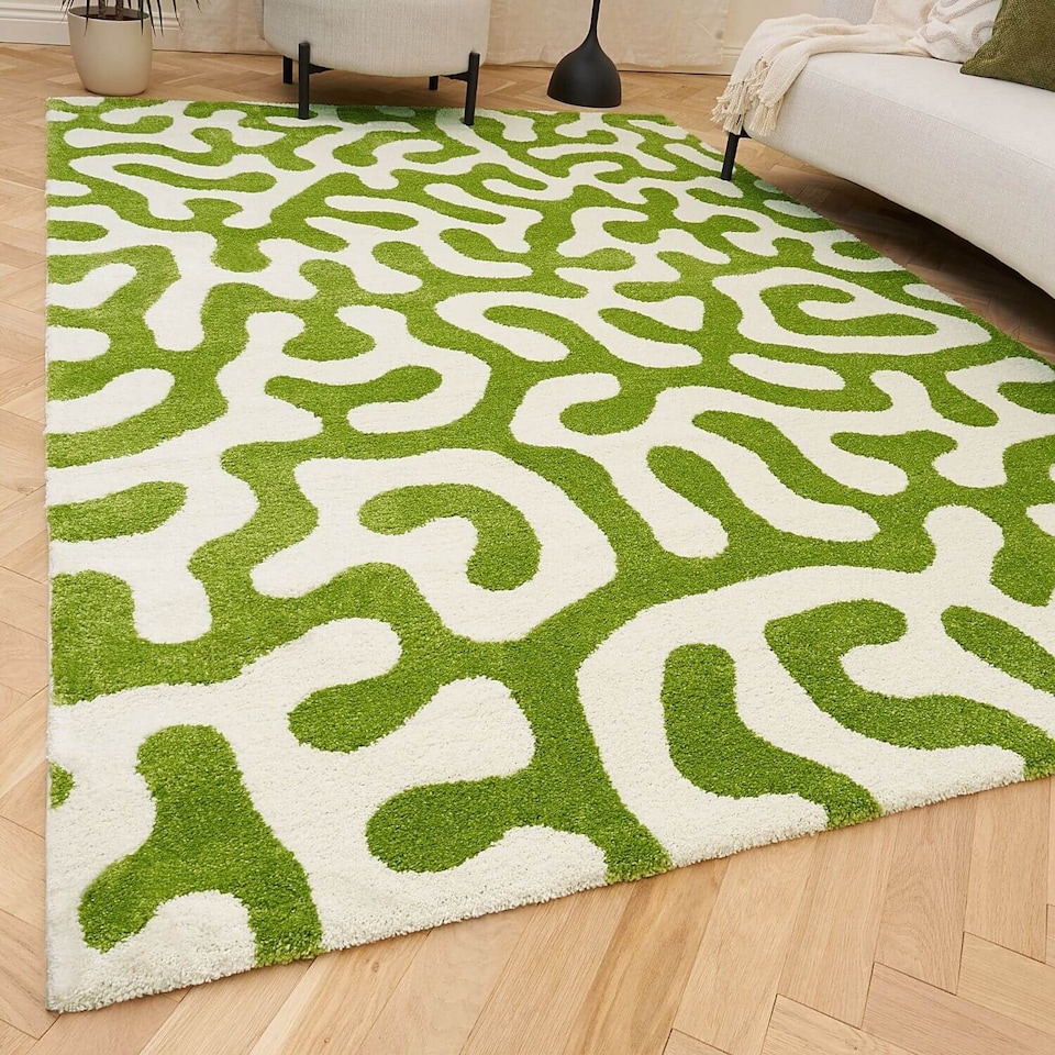 image 1 of The Rugs Joli Collection Abstract Pattern Soft and Dense Pile Living Room and Bedroom Floor Rug