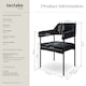 image 6 of Armchair Doe - durable fabric, black powder-coated legs, 120 kg load, 58 x 62 x 85 cm | Black | Woven fabric black/black | 2