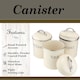 image 7 of Apollo Round Cream Kitchen Storage Canister Set of 3 Airtight Tea Coffee Sugar Containers Farmhouse Style Jars with Lids