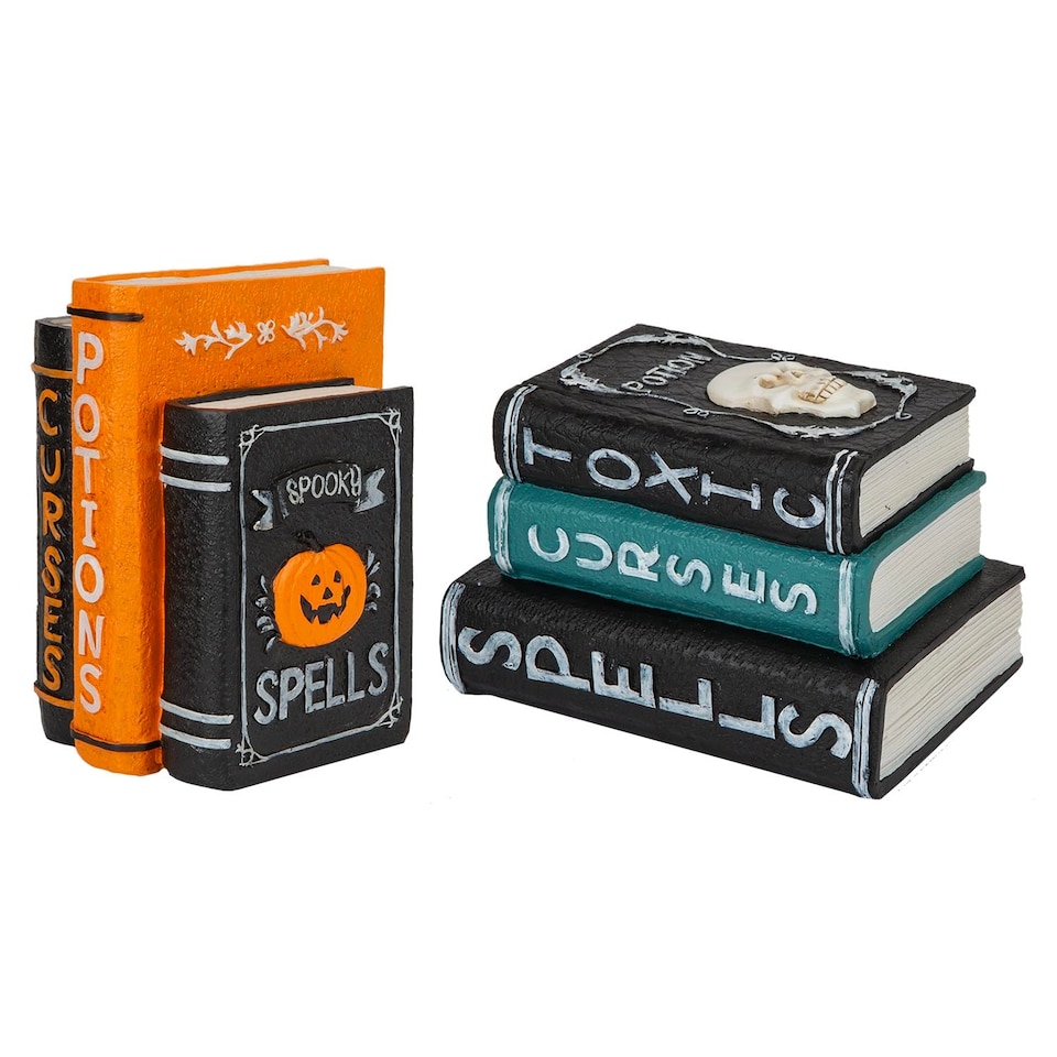 image 1 of PMS Halloween Book Stack 2-Pack - Multicoloured Pumpkin & Skull