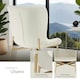 image 5 of Dining Chair Tessa - ergonomic high backrest, slim steel legs, soft fabric - Set of 2 White | Boucle White/Gold