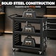 image 3 of HOMCOM Storage Trolley Wheel Cart with Lockable Wheels Black