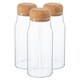 image 1 of Argon Tableware Glass Storage Bottles with Cork Lids - 720ml - Pack of 6